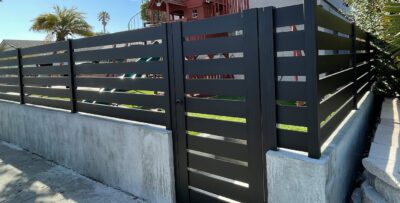 Black aluminum gate kit
