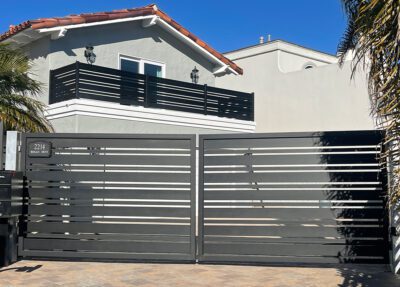 Miami Style Double Swing Gates And Railing