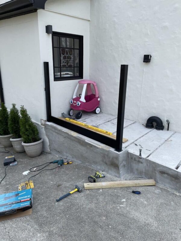 building Black Aluminum Fence