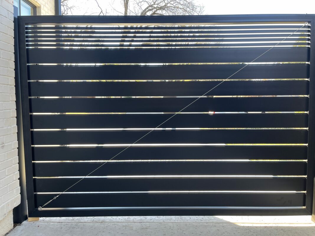 Black Aluminum Swing Gate