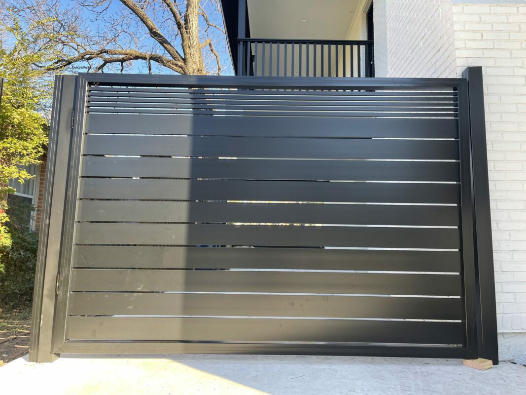 Black Aluminum Swing Gate
