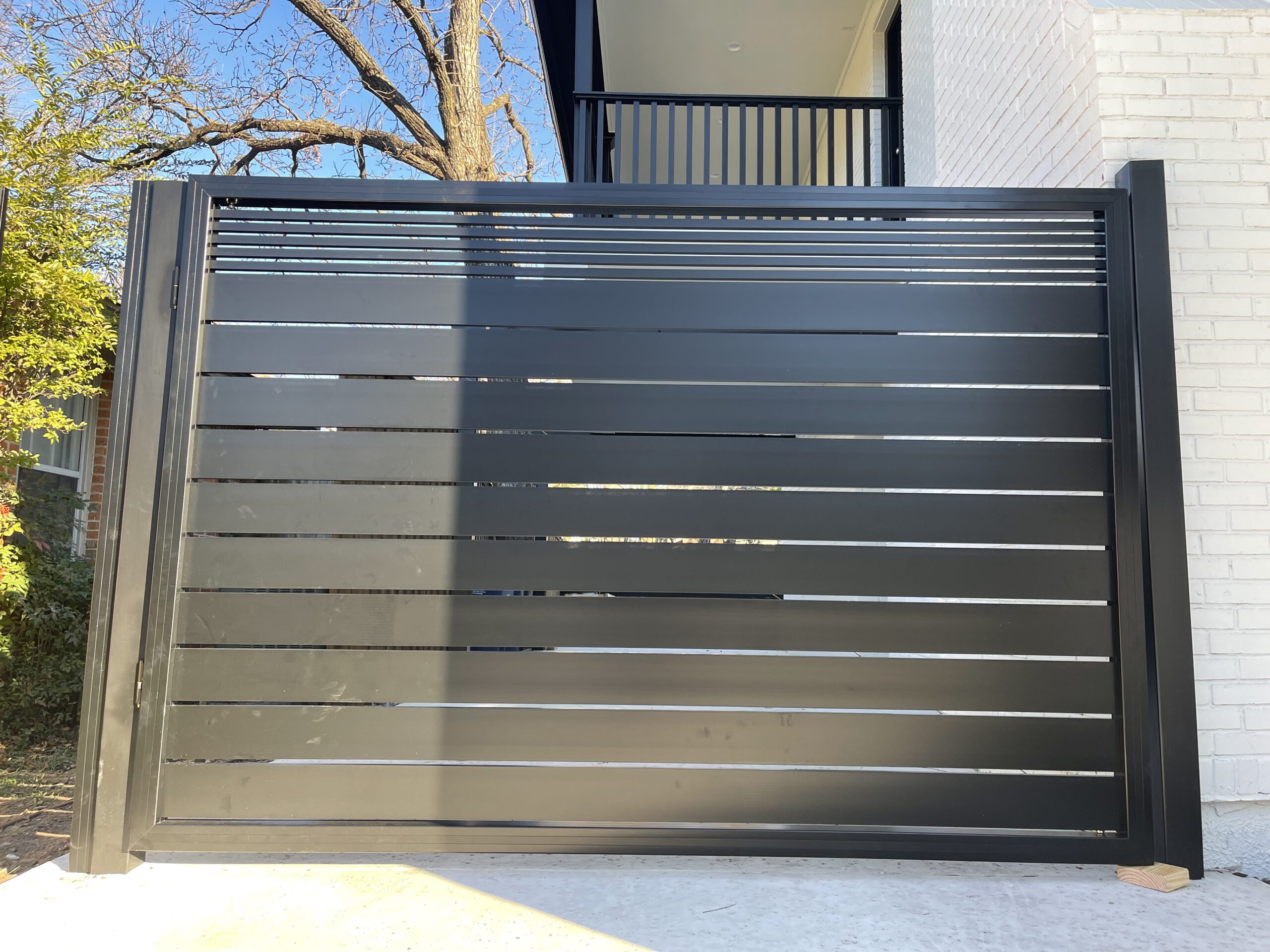 Black Aluminum Swing Gate