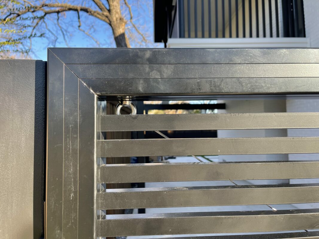 Black Aluminum Swing Gate