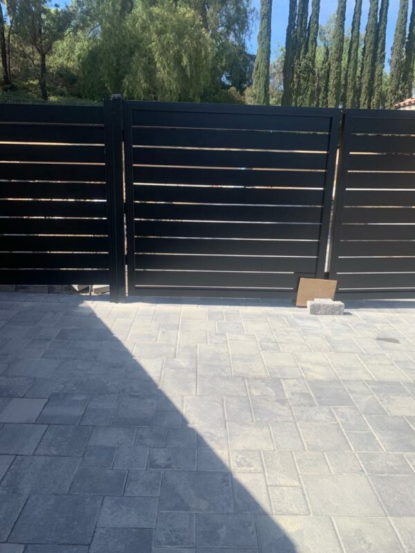 Black Aluminum driveway gate