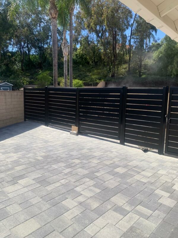 Black Aluminum driveway gate