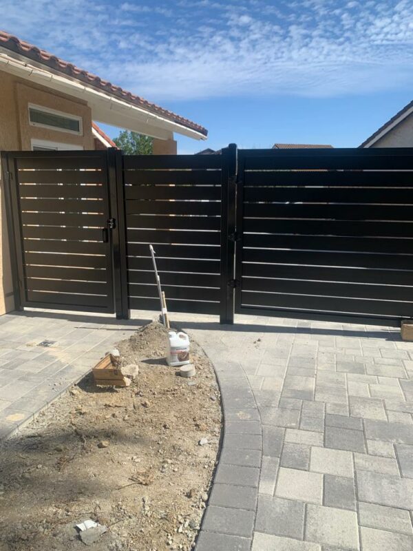 Black Aluminum driveway gate