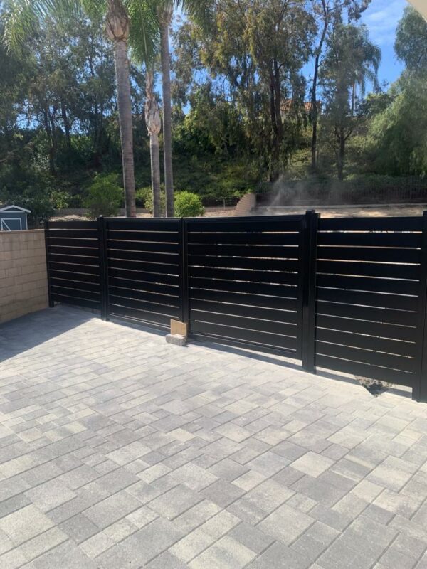 Black Aluminum driveway gate