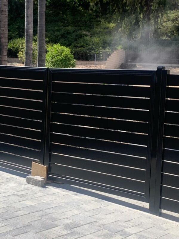 Black Aluminum driveway gate