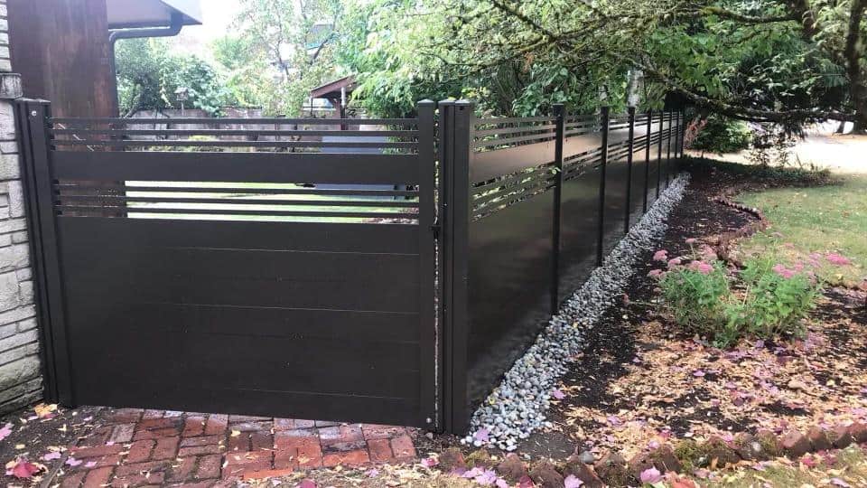 Black Aluminum fence
