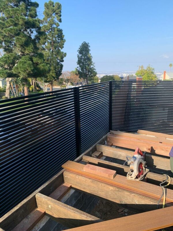 Black Aluminum fence