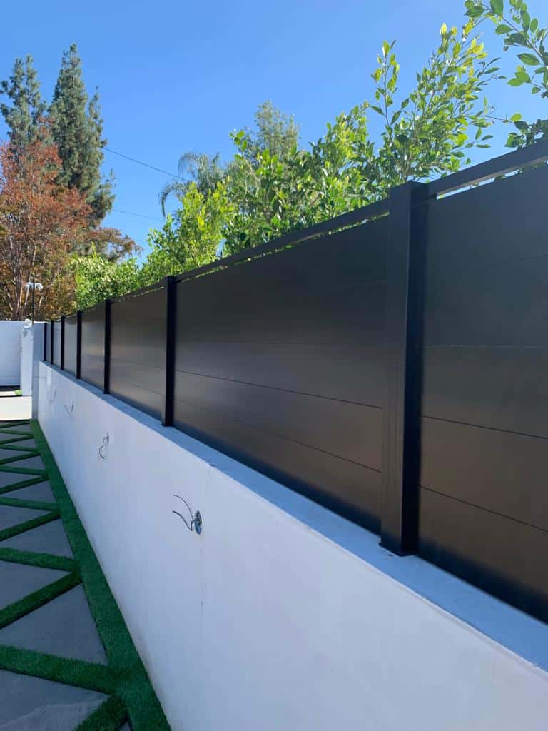 Black Aluminum fence