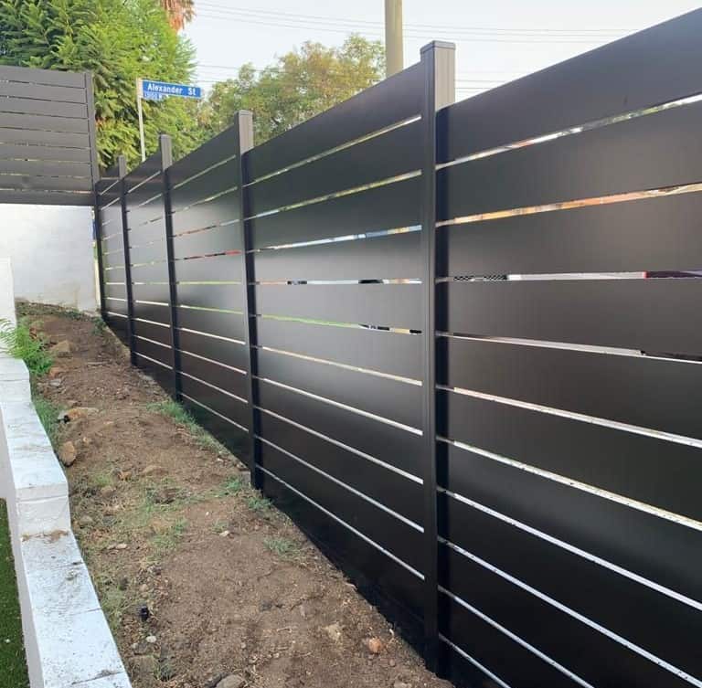 Black Aluminum fence