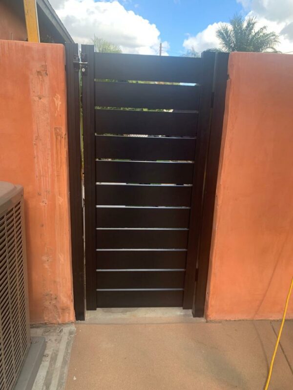 Black Aluminum fence and gate