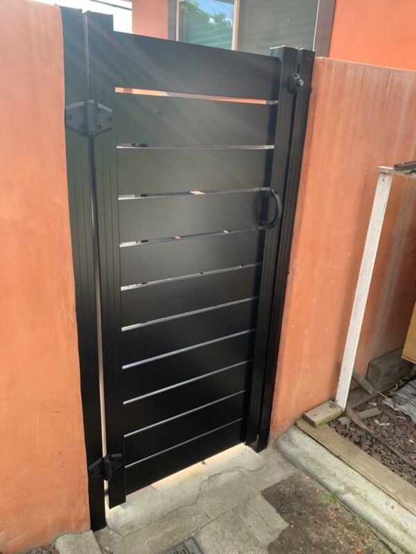 Black Aluminum fence and gate