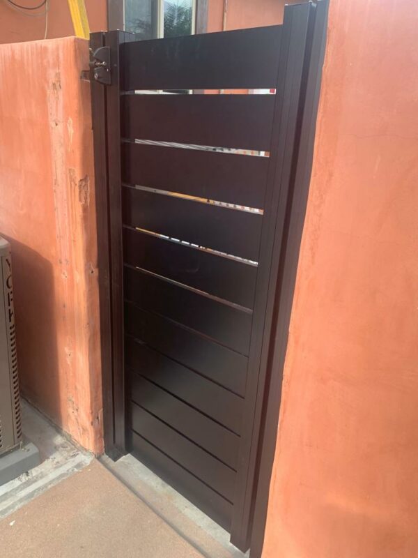 Black Aluminum fence and gate