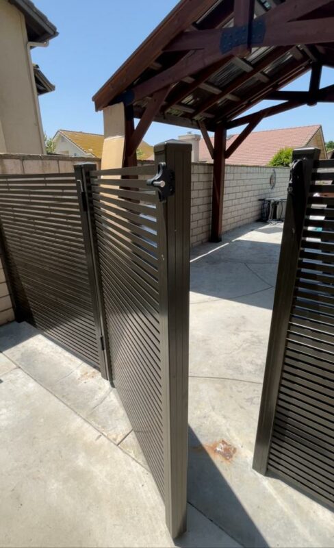 Black Aluminum fence and gate