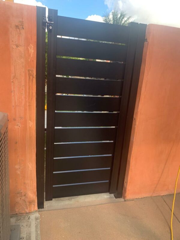 Black Aluminum fence and gate
