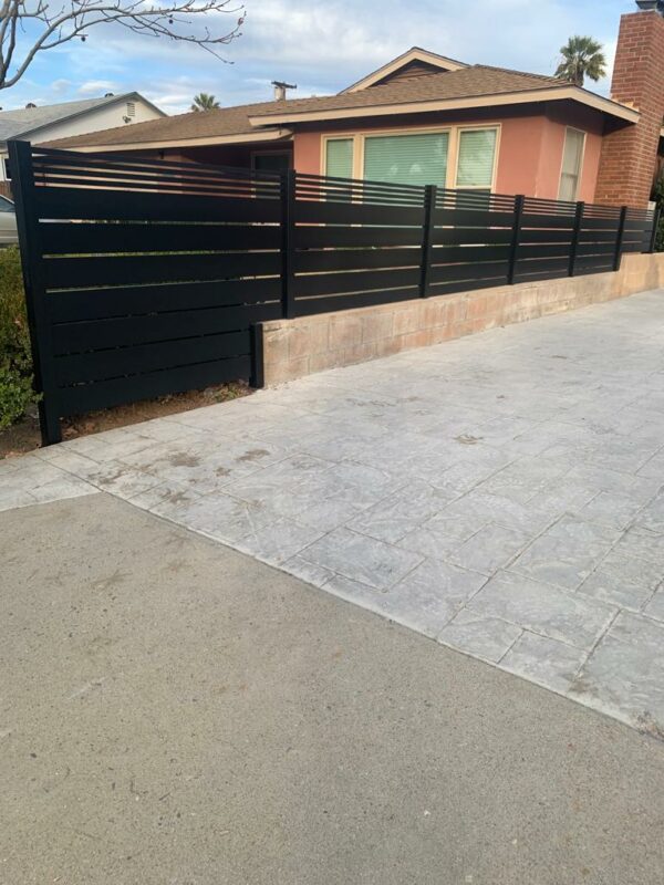 Black Aluminum fence and gate