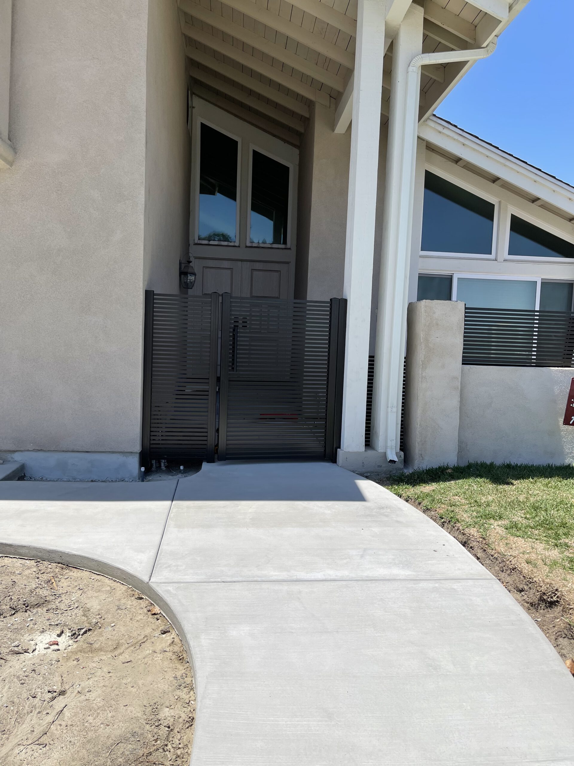Black Aluminum fence and gate