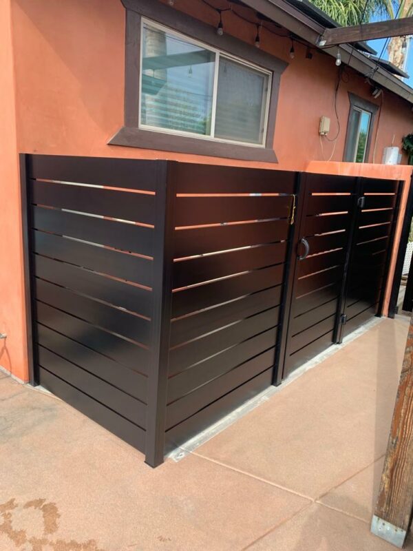 Black Aluminum fence and gate