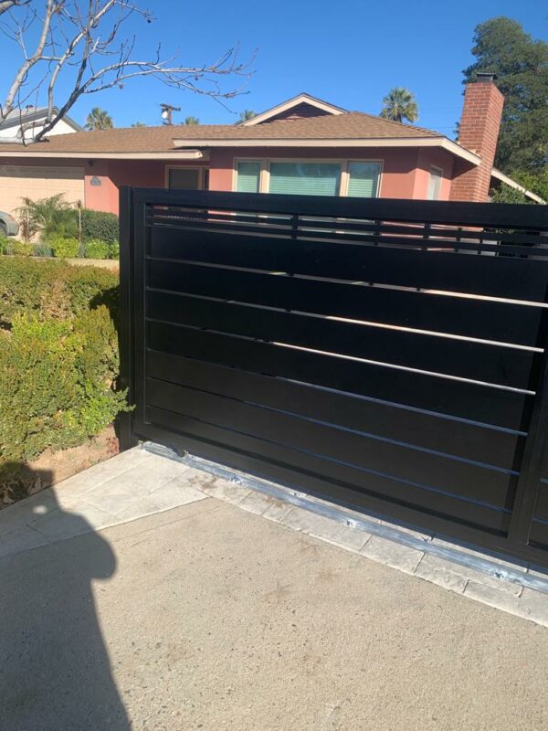 Black Aluminum fence and gate