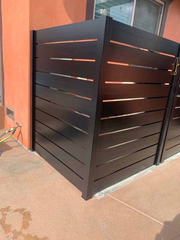Black Aluminum fence and gate