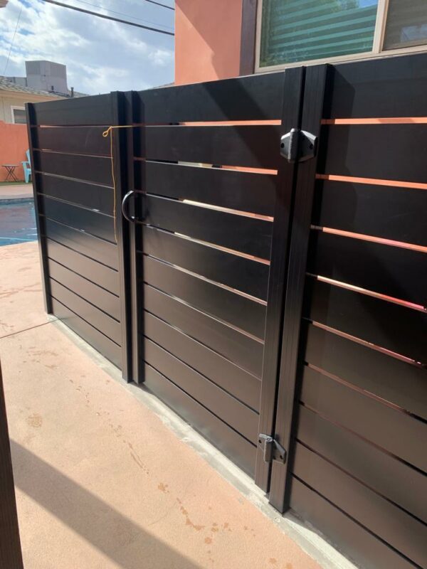 Black Aluminum fence and gate