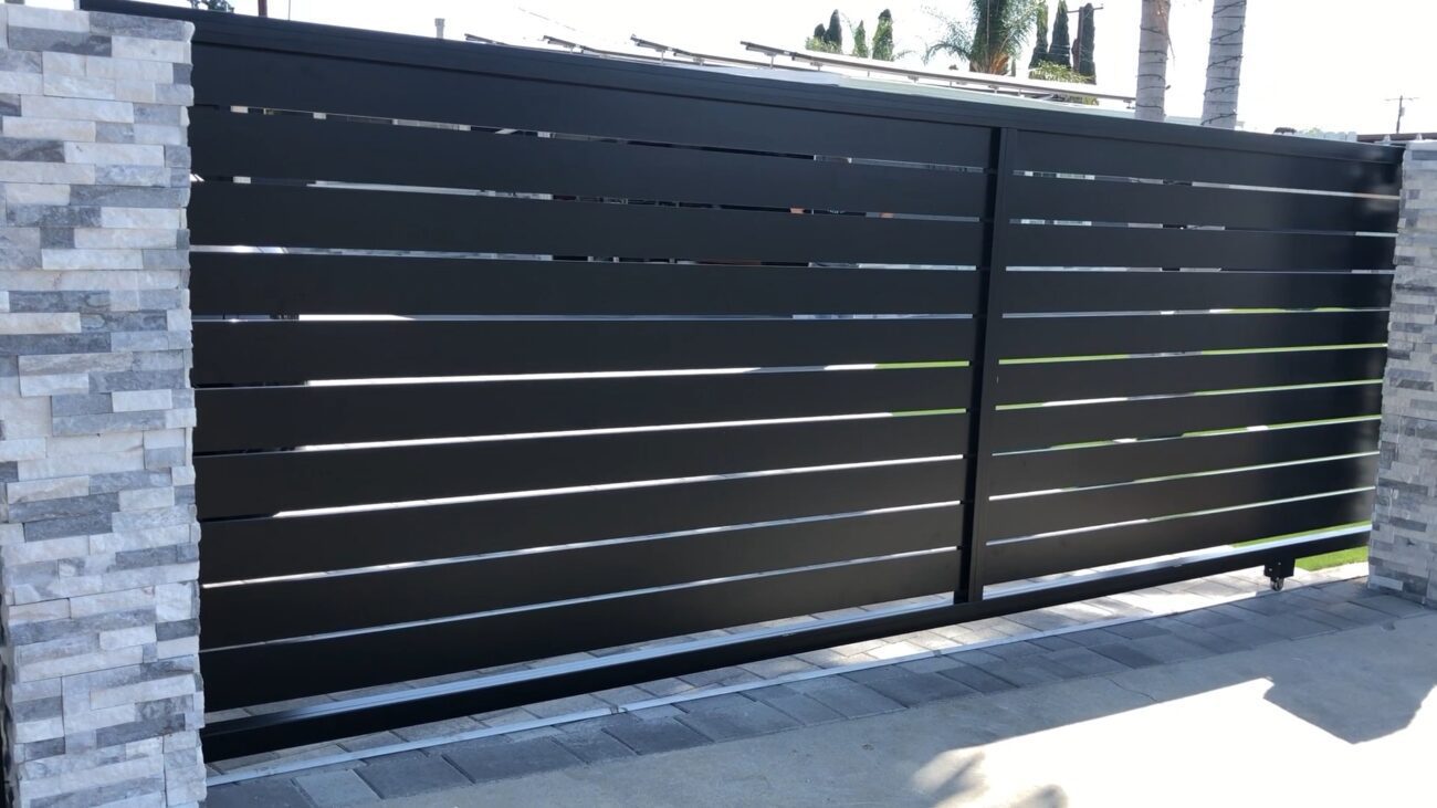 Black Aluminum fence panels and gates