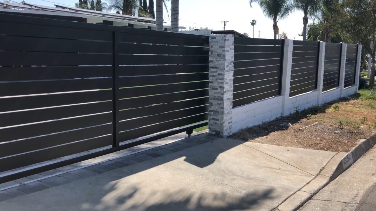 Black Aluminum fence panels and gates
