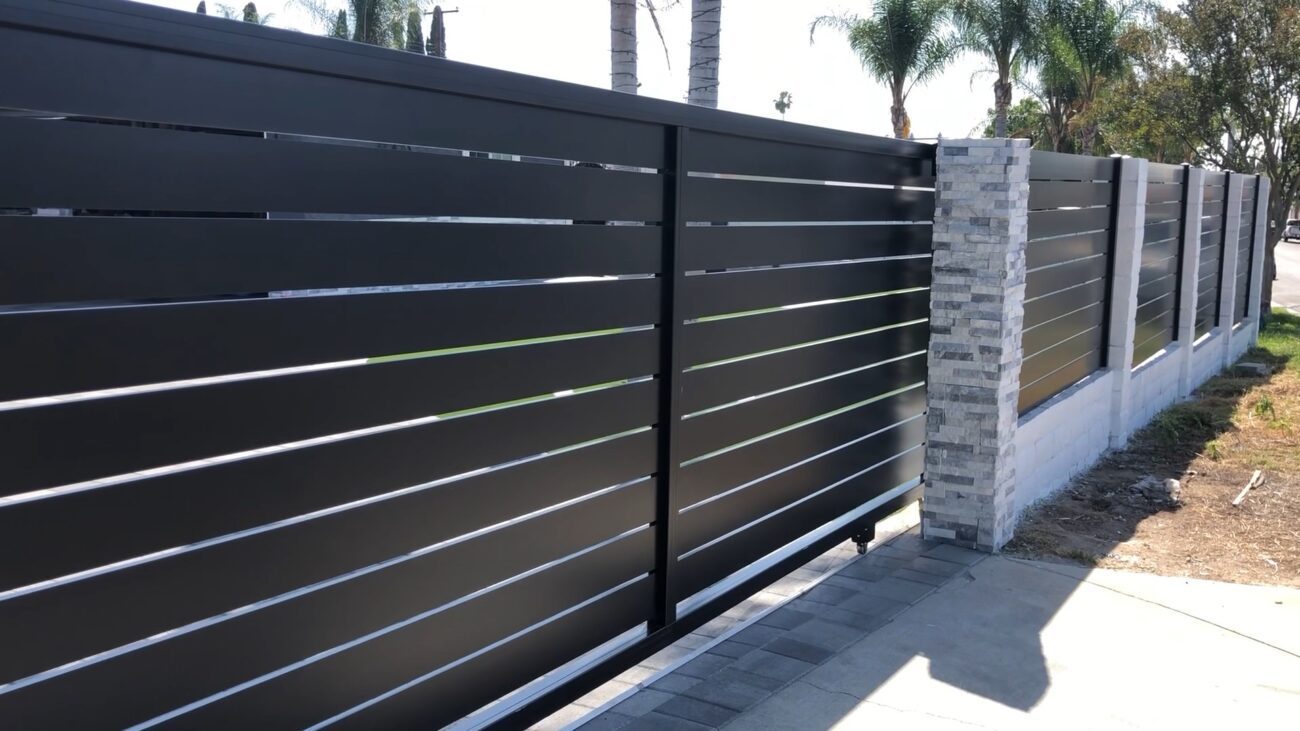 Black Aluminum fence panels and gates