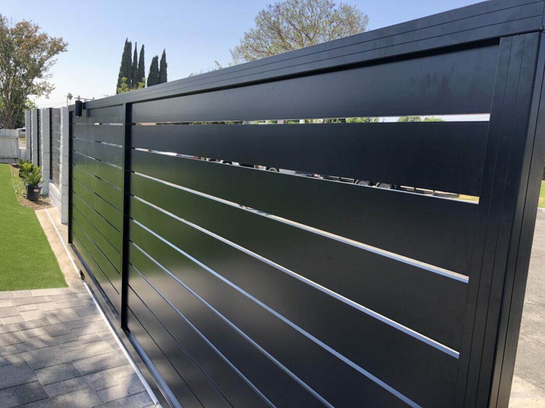 Black Aluminum fence panels and gates