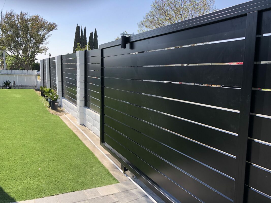 Black Aluminum fence panels and gates