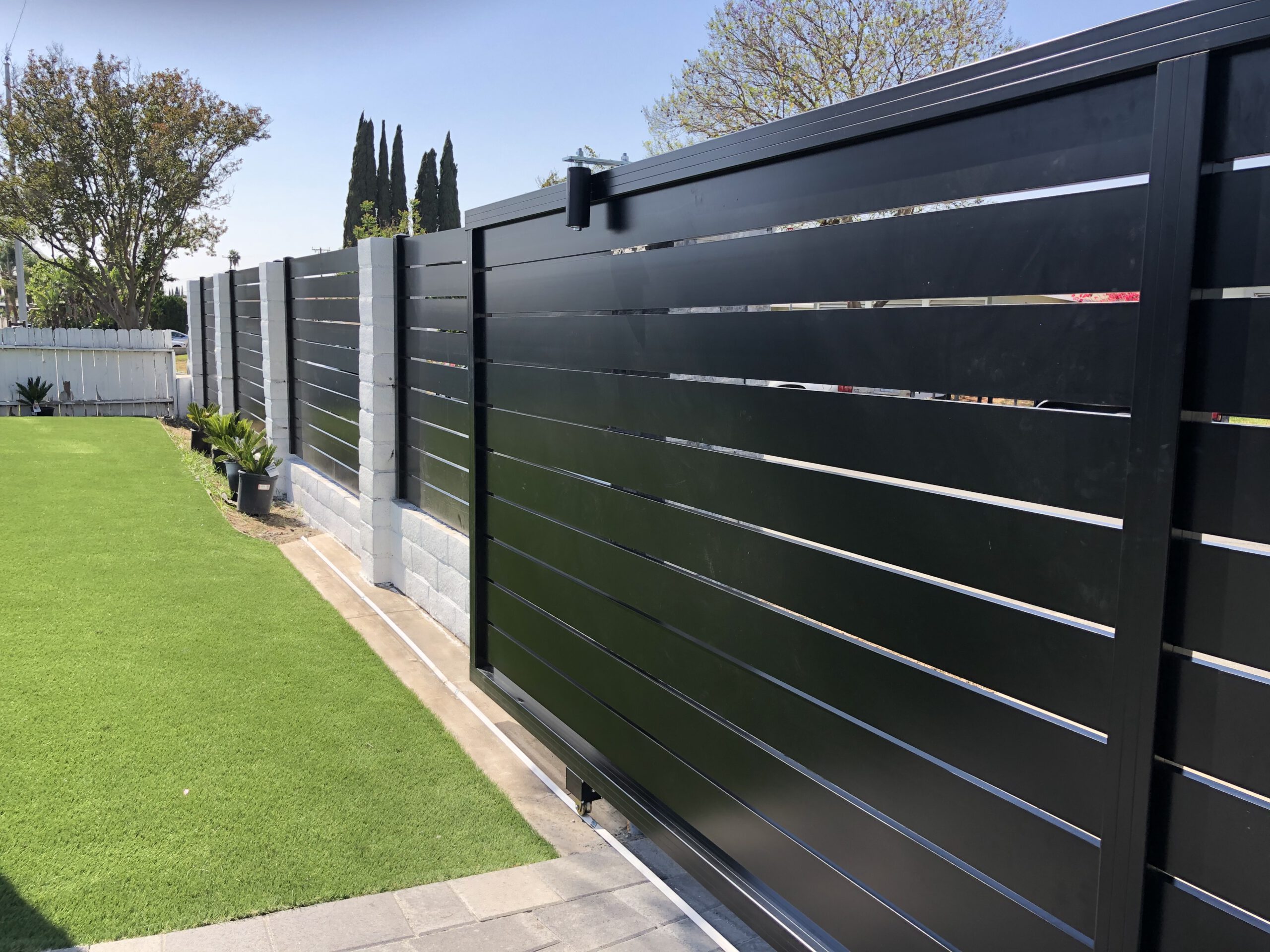 Black Aluminum fence panels and gates