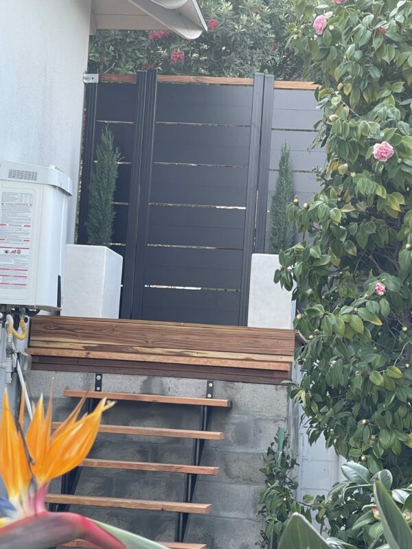 Black Aluminum gate and side panel