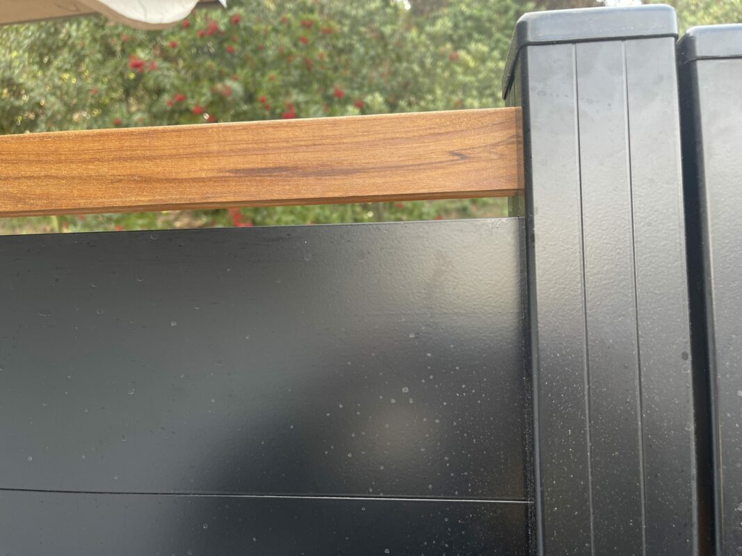 Black Aluminum gate and side panel