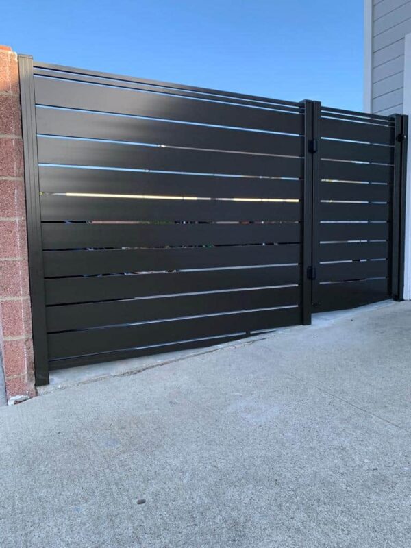 Black Aluminum pedestrian Gate