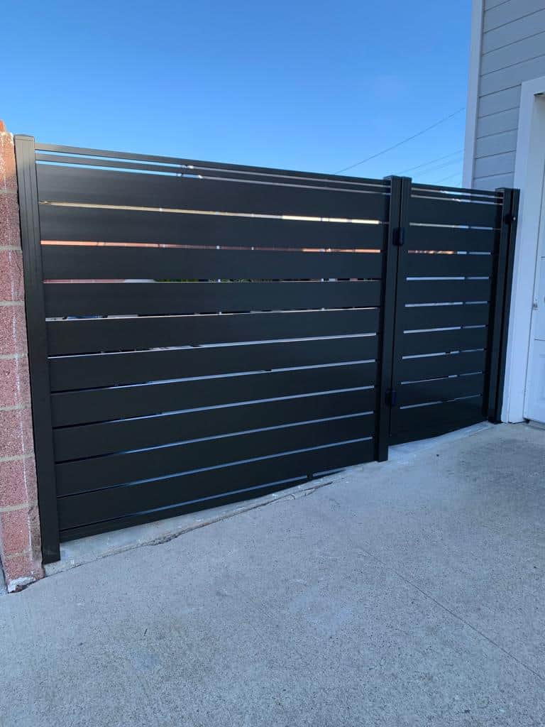 Black Aluminum pedestrian Gate