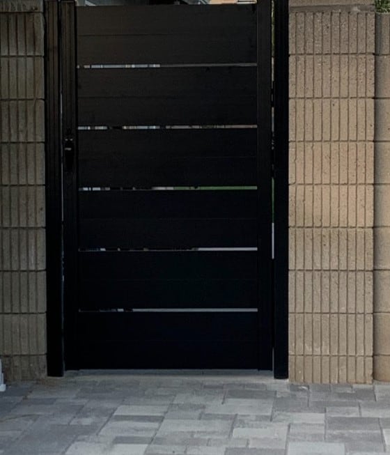 Black Aluminum pedestrian gate