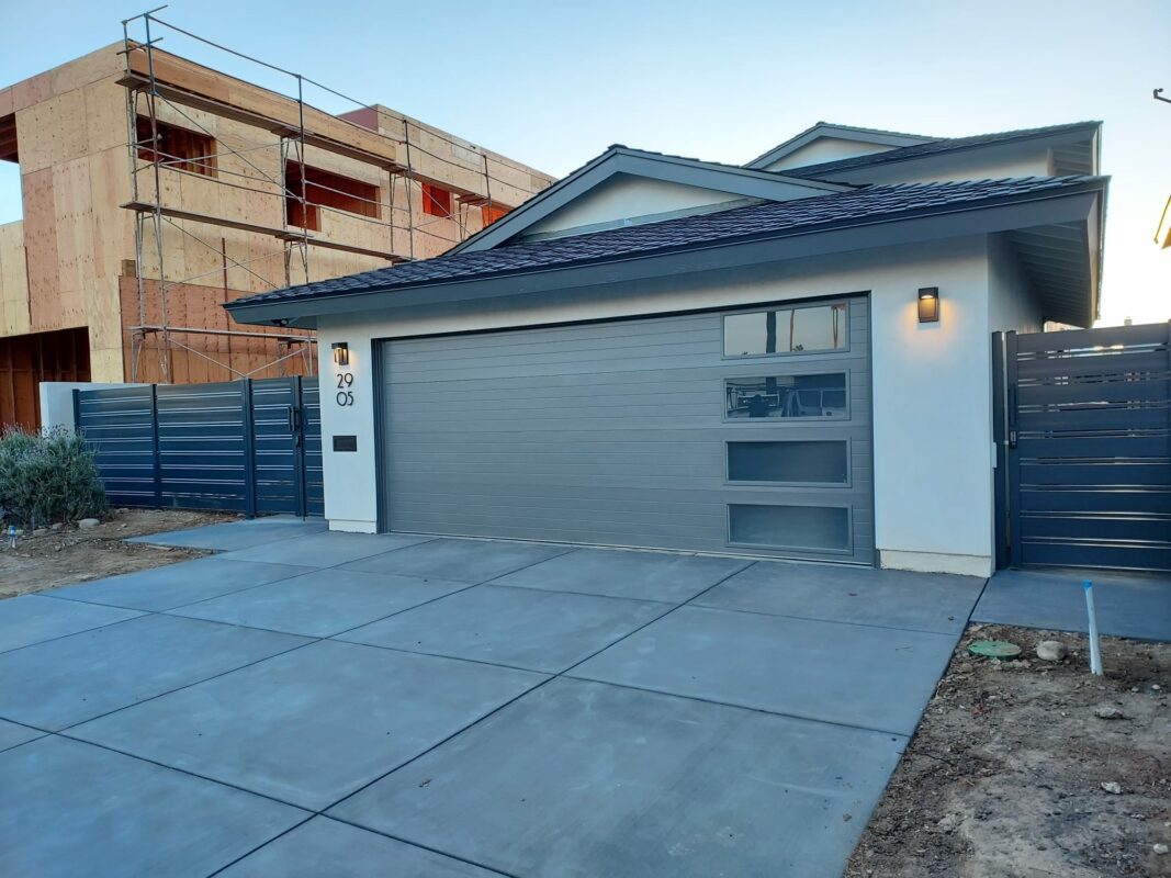 Black Aluminum side fences and gate