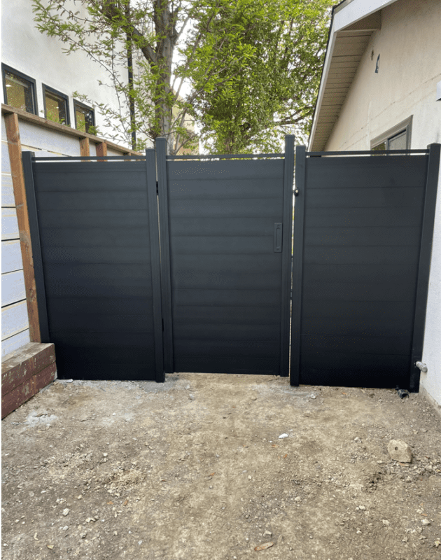 Black Aluminum side gate