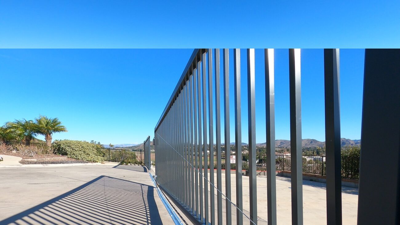 Black Aluminum sliding and swing gate