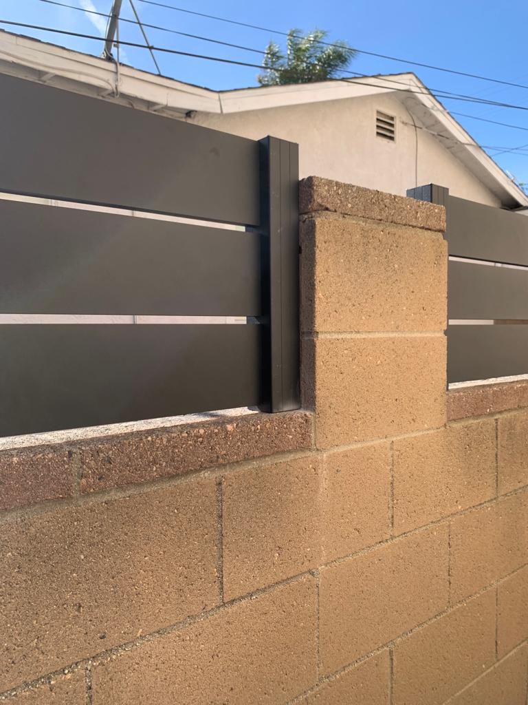 Black Aluminum wall topper