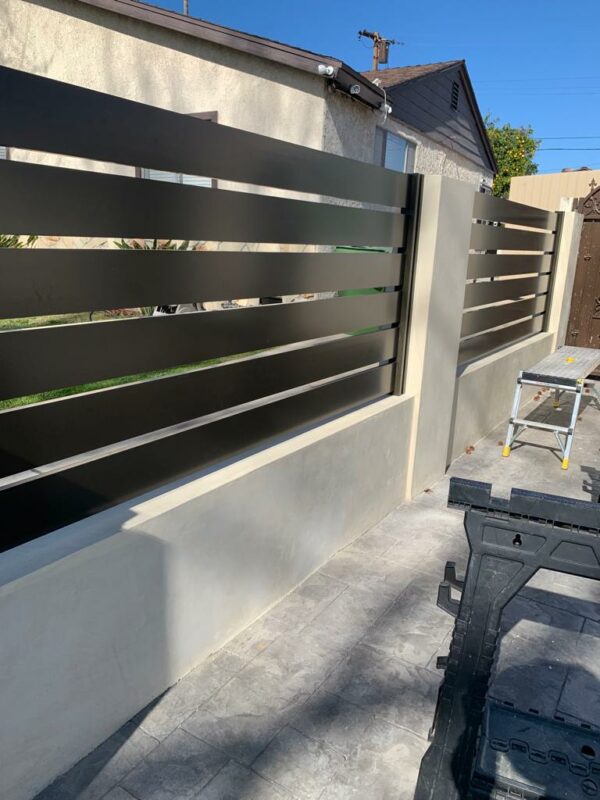 Black fence panels