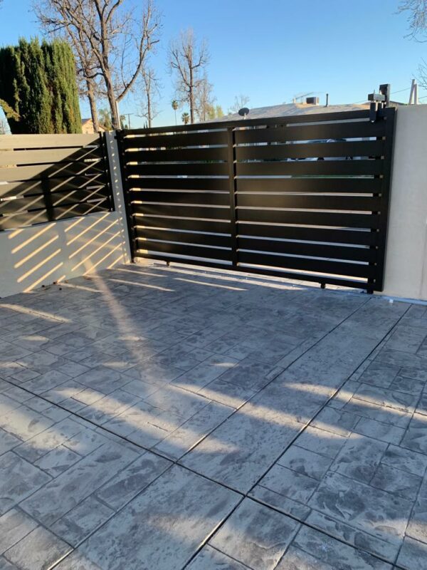 Black fence panels