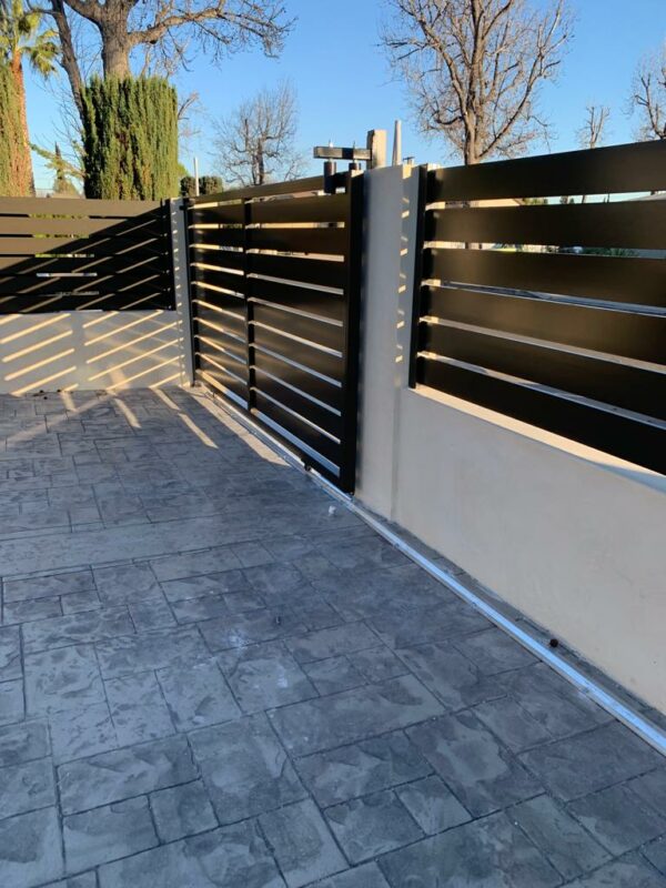 Black fence panels