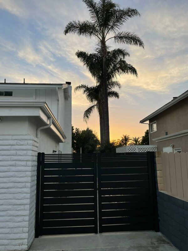 Black side yard gate