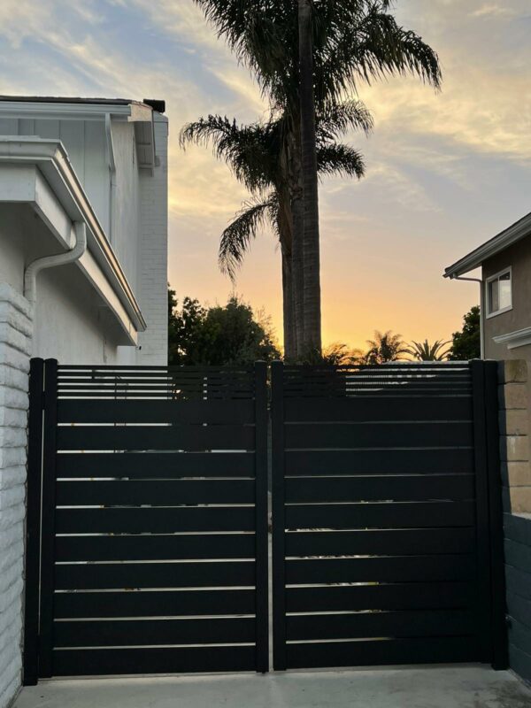 Black side yard gate