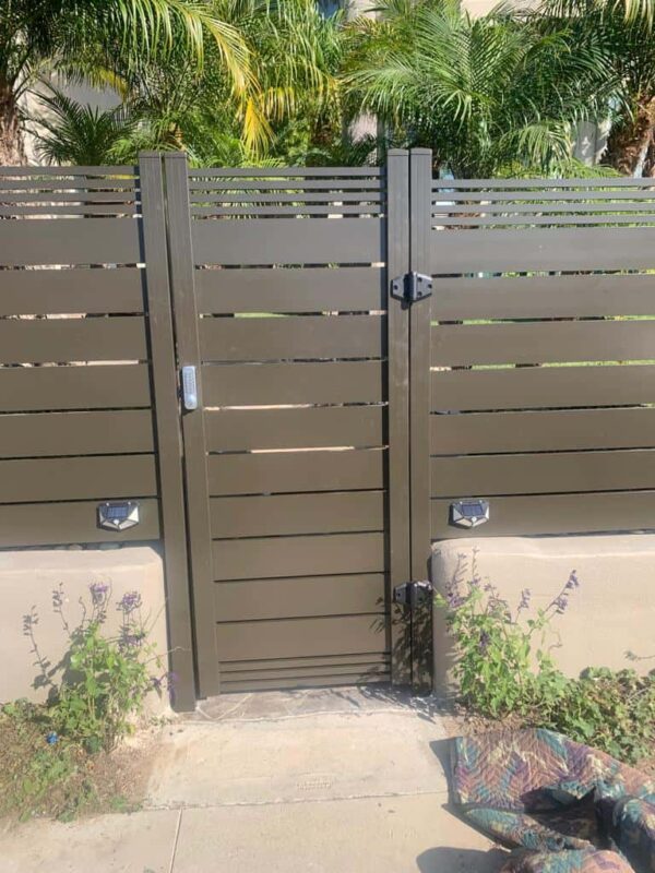 Brown Aluminum fence