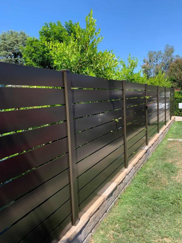 Brown Aluminum fence