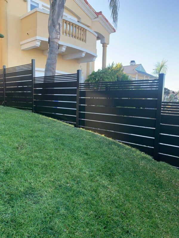 Brown Aluminum fence